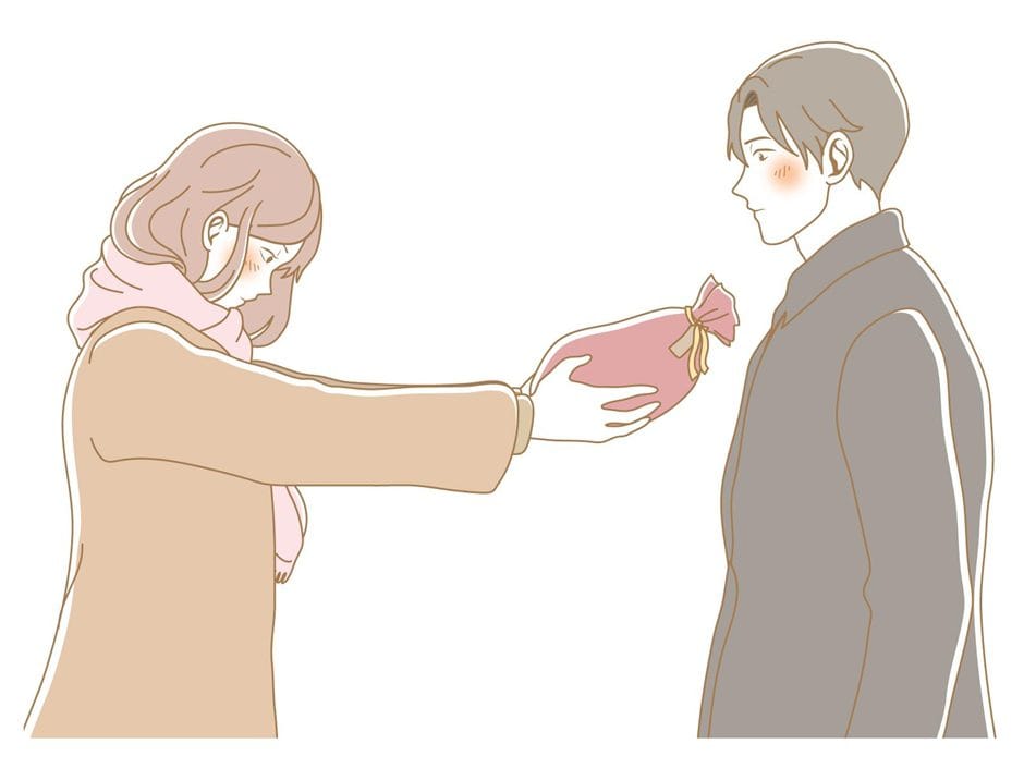 プレゼントをあげる女性